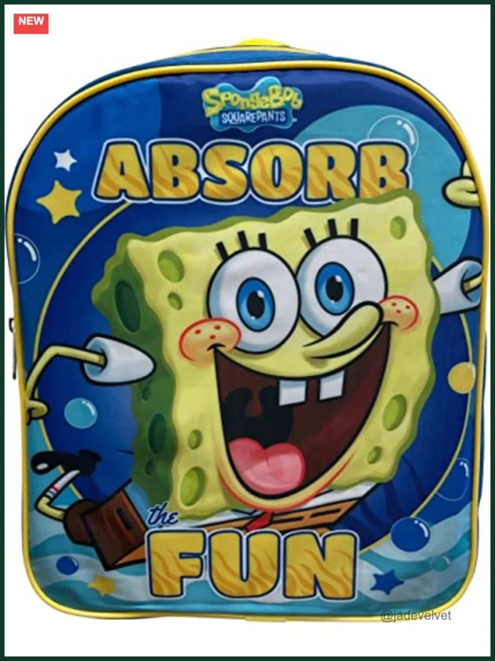 SpongeBob Toddler Mini Backpack - Durable Polyester, Adjustable Straps, 12 Inch